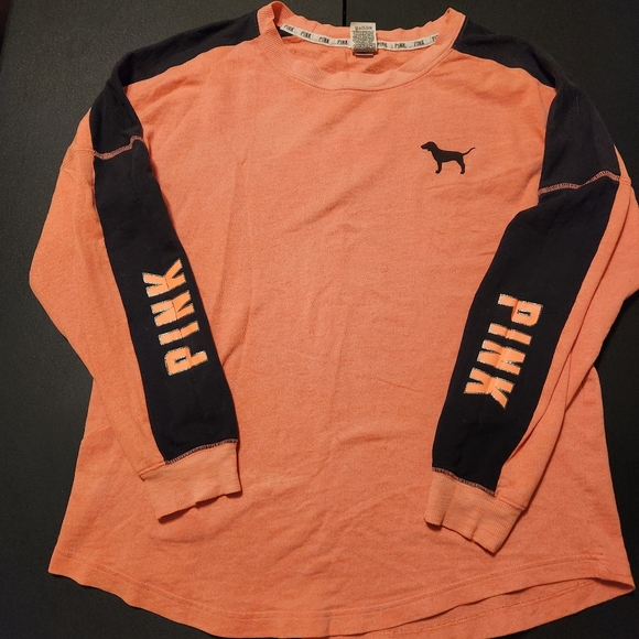 Victoria's Secret PINK women's pink/black pullover sweatshirt. Size medium - Picture 2 of 2
